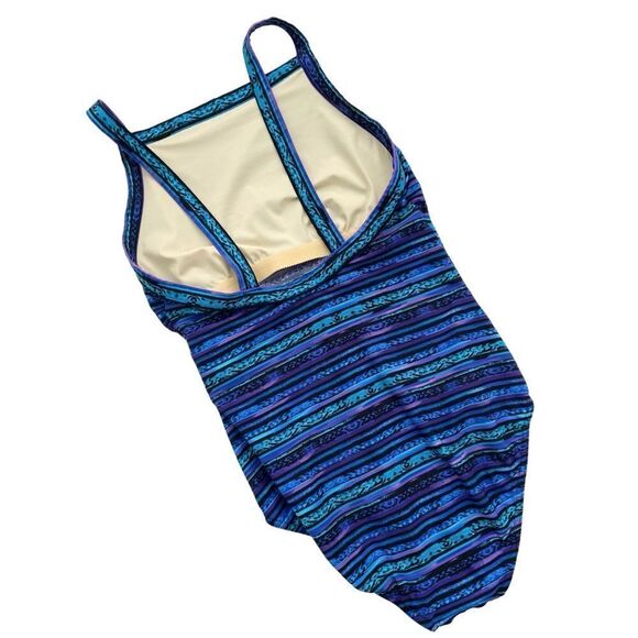 Miraclesuit Blue Secret Sanskrit Gaia One Piece Swimwear in Size US 8 - Picture 4 of 12